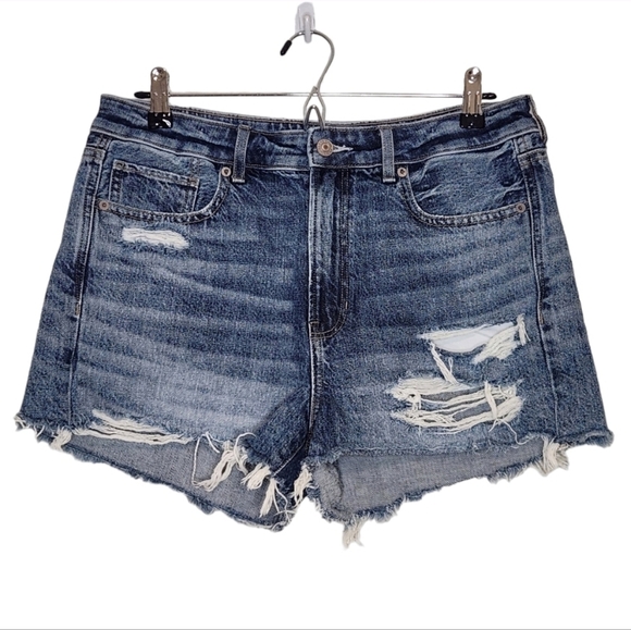 American Eagle Outfitters Pants - American Eagle Tomgirl distressed denim shorts 8